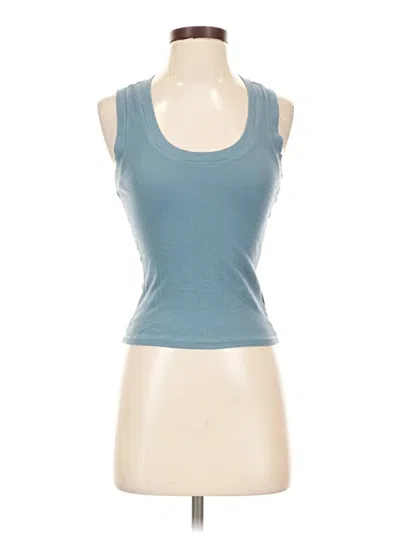 Pre-owned Z Supply Tank Top Blue Halter Neckline Tops