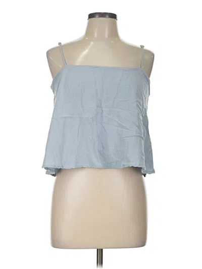 Pre-owned Z Supply Tank Top Blue Strapless Neckline Tops