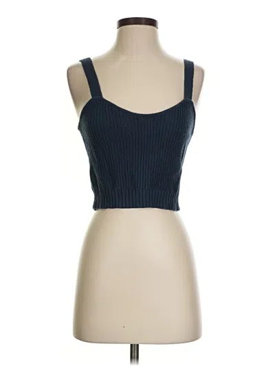 Pre-owned Z Supply Tank Top Blue Strapless Neckline Tops