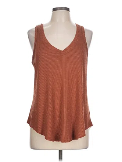 Pre-owned Z Supply Tank Top Brown Plunge Neckline Tops