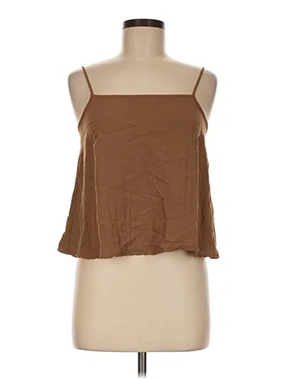 Pre-owned Z Supply Tank Top Brown Strapless Neckline Tops