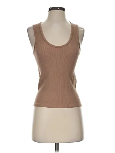 Pre-owned Z Supply Tank Top Brown Strapless Neckline Tops