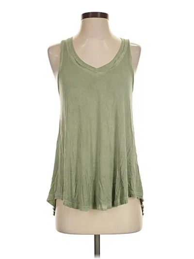 Pre-owned Z Supply Tank Top Green Halter Neckline Tops