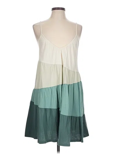 Pre-owned Z Supply Tank Top Green Strapless Neckline Tops