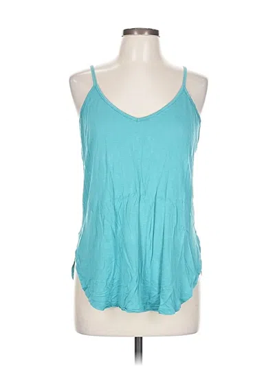 Pre-owned Z Supply Tank Top Teal Halter Neckline Tops In Blue