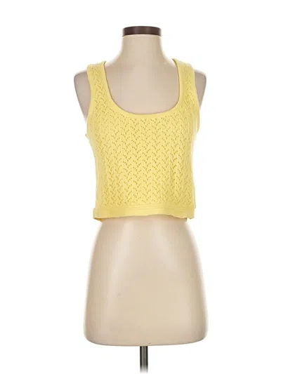 Pre-owned Z Supply Tank Top Yellow Square Neckline Tops