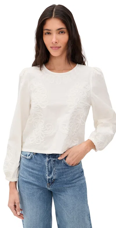 Z Supply Tatiana Poplin Top White