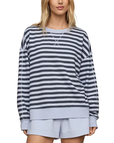 Z Supply The Everyday Striped Crewneck Sweatshirt In Blue