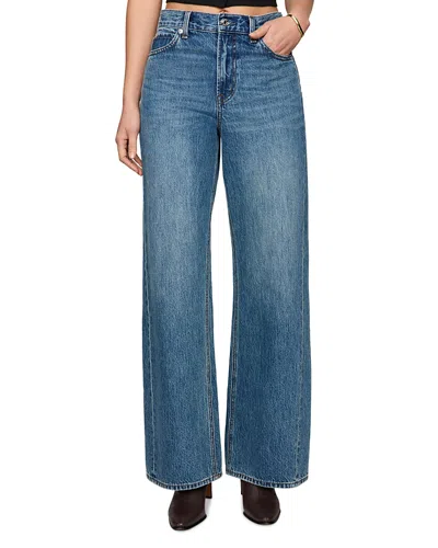 Z Supply The Head Turner Wide Leg Jeans In Hush In Blue