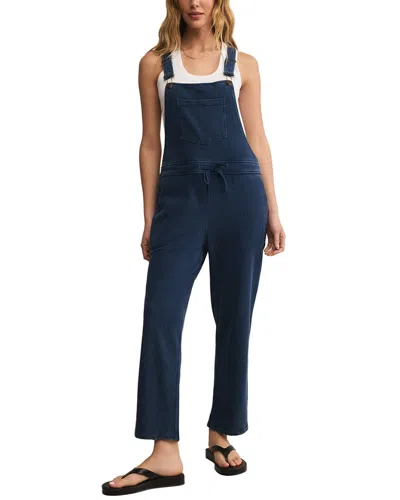 Z Supply The Knit Denim Overalls In Black