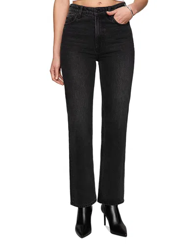 Z Supply The Muse High Rise Straight Jeans In Nocturne In Black