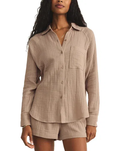 Z Supply The Perfect Airy Top In Brown