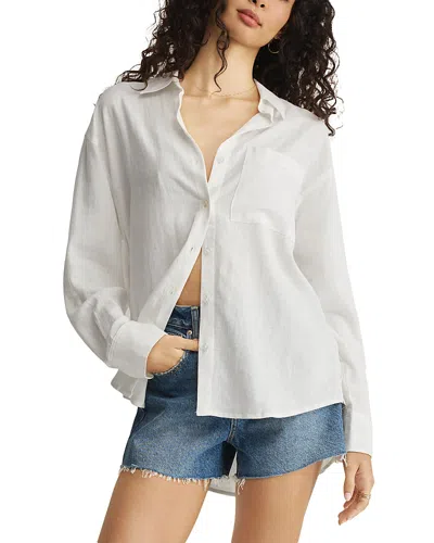 Z Supply The Perfect Button Up Shirt In White