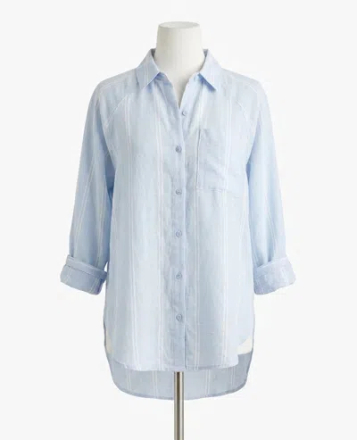 Z Supply The Perfect Line Top In Light Blue