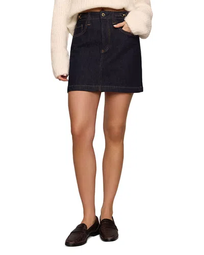Z Supply The Socialite Cotton Stretch Denim Skirt In Black
