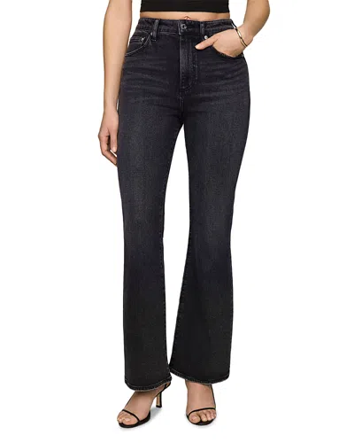 Z Supply The Studio Modern Cotton Stretch Bootcut Jeans In After Dark In Black