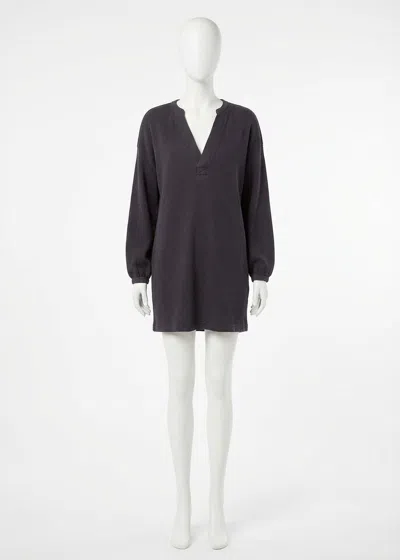 Z Supply Thea Thermal Dress In Shadow In Black