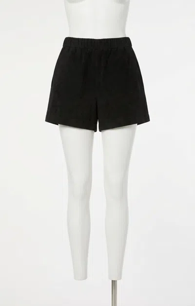 Z Supply Tia Suede Shorts In Black