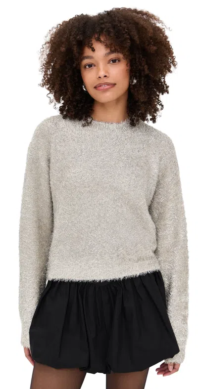 Z Supply Tinseltown Sweater Silver In Gray