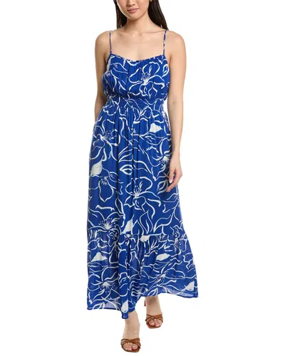 Z Supply Toluca Cala Floral Maxi Dress In Blue