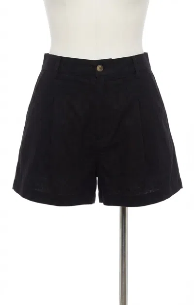 Z Supply Topanga Linen Short In Black