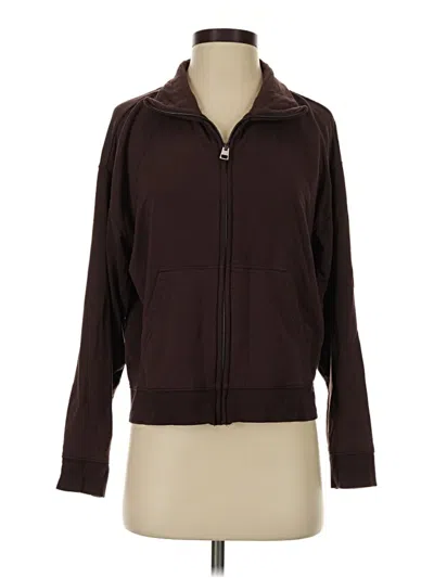 Pre-owned Z Supply Track Jacket In Brown