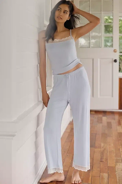 Z Supply Trina Ribbed Pajama Pants In Blue