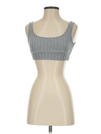 Pre-owned Z Supply Tube Top Silver Strapless Neckline Tops