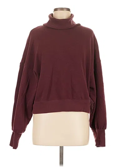 Pre-owned Z Supply Turtleneck Sweater In Burgundy