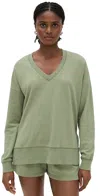 Z SUPPLY V NECK WEEKENDER SWEATSHIRT AVOCADO