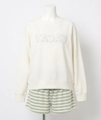 Z Supply Vacay Fleece Sweatshirt In Vanilla Ice In Multi