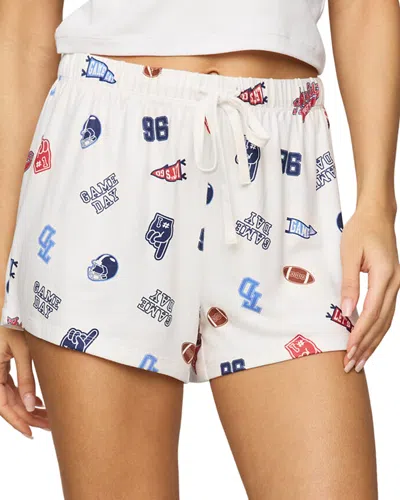 Z Supply Varsity Sleep Shorts In White