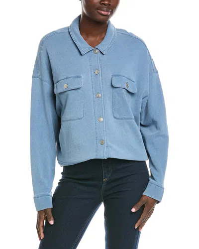 Z Supply Venus Knit Denim Jacket In Blue