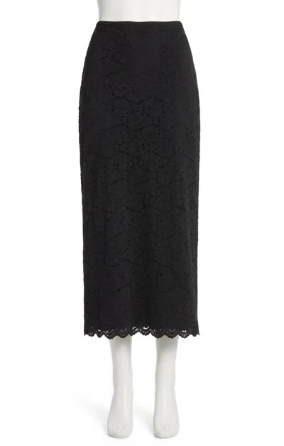 Z Supply Via Lace Midi Skirt In Black