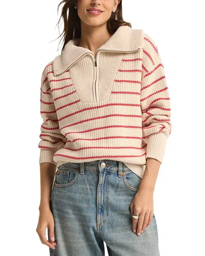 Z Supply Villa Half Zip Sweater In Neutral
