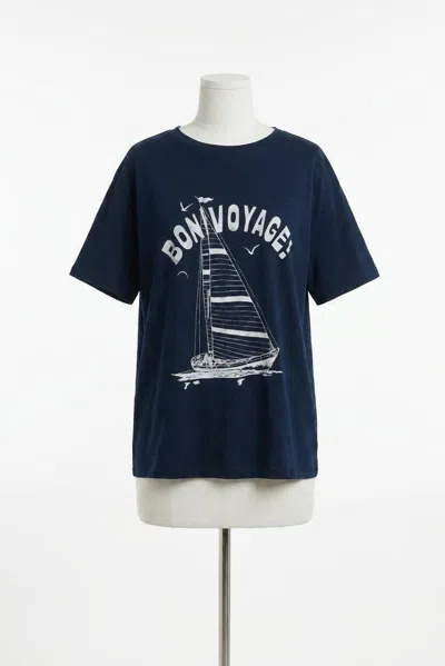Z Supply Voyage Boyfriend Tee In Eclipse In Blue