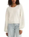 Z Supply Whitney Crochet Linen-blend Sweater In White