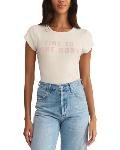 Z Supply Wine Down Cheeky Tee In White