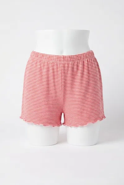 Z Supply Women's Emma Stripe Short In Rendezvous In Pink