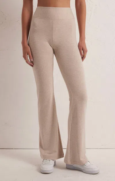 Z Supply Women's Everyday Modal Flare Pants In Oatmeal Heather In Grey