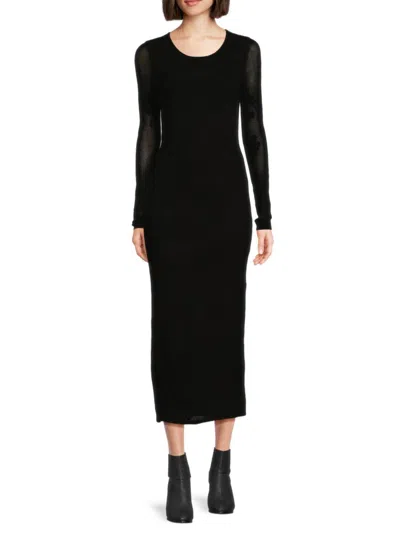 Z Supply Women's Liza Sweater Midaxi Bodycon Dress In Black