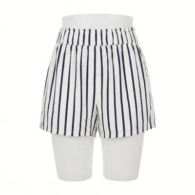 Z Supply Women's Low Tide Stripe Short In Cloud Dancer In Neutral