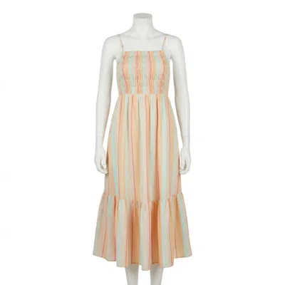 Z Supply Women's Stripe Jazmine Maxi Dress In Multi In Orange