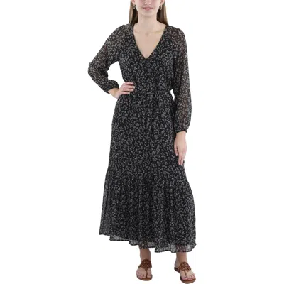 Z Supply Womens Floral Print Maxi Maxi Dress In Grey