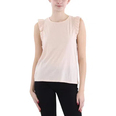 Z Supply Womens Flutter Crewneck Tank Top In Beige