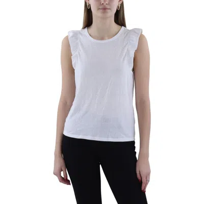Z Supply Womens Flutter Crewneck Tank Top In White