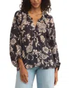 Z Supply Wren Ari Floral Blouse In White
