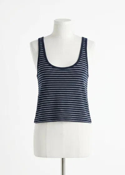 Z Supply Yareli Stripe Tank Top In Eclipse In Red