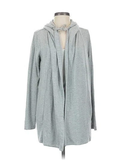 Pre-owned Z Supply Zip Up Hoodie In Gray