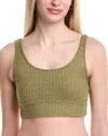 Z Supply Zoe Mini Rib Tank Bra In Green